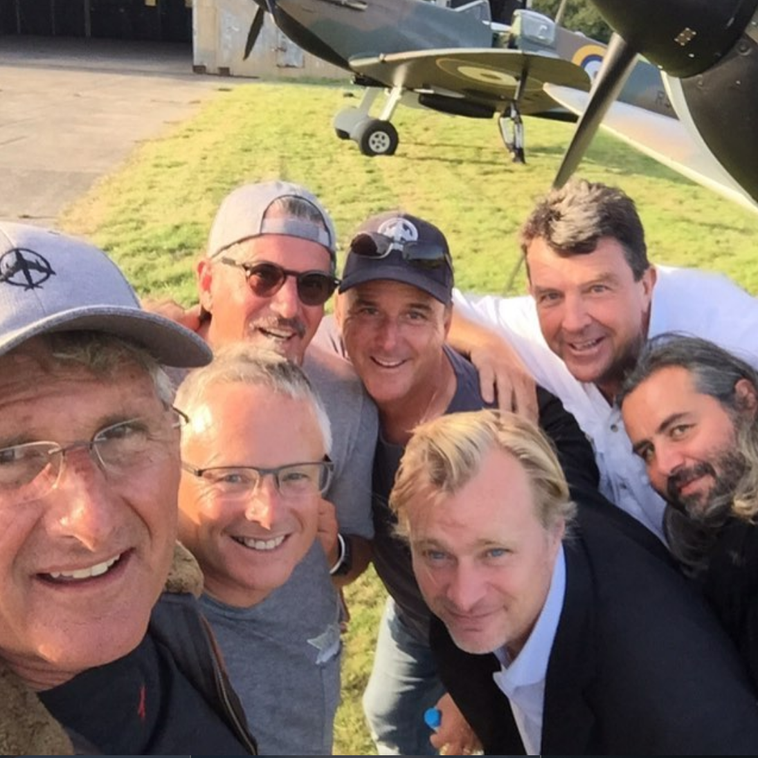 Craig Hosking collaborating with Director Christopher Nolan on set